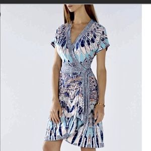 Bcbg MaxAzria Averey Kimono-Sleeve Wrap Dress - Medium